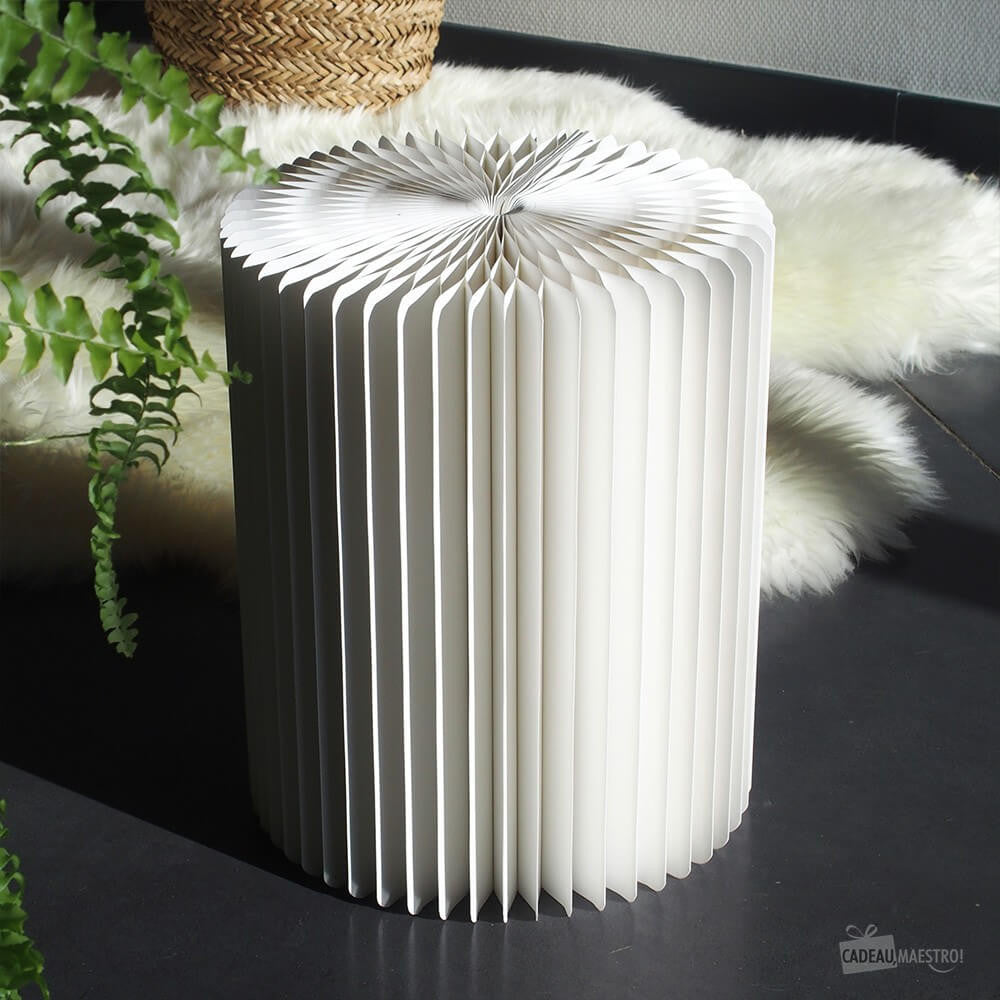 Tabouret en Kraft Pliable 38 cm Blanc - Poufs et Tabourets Originaux
