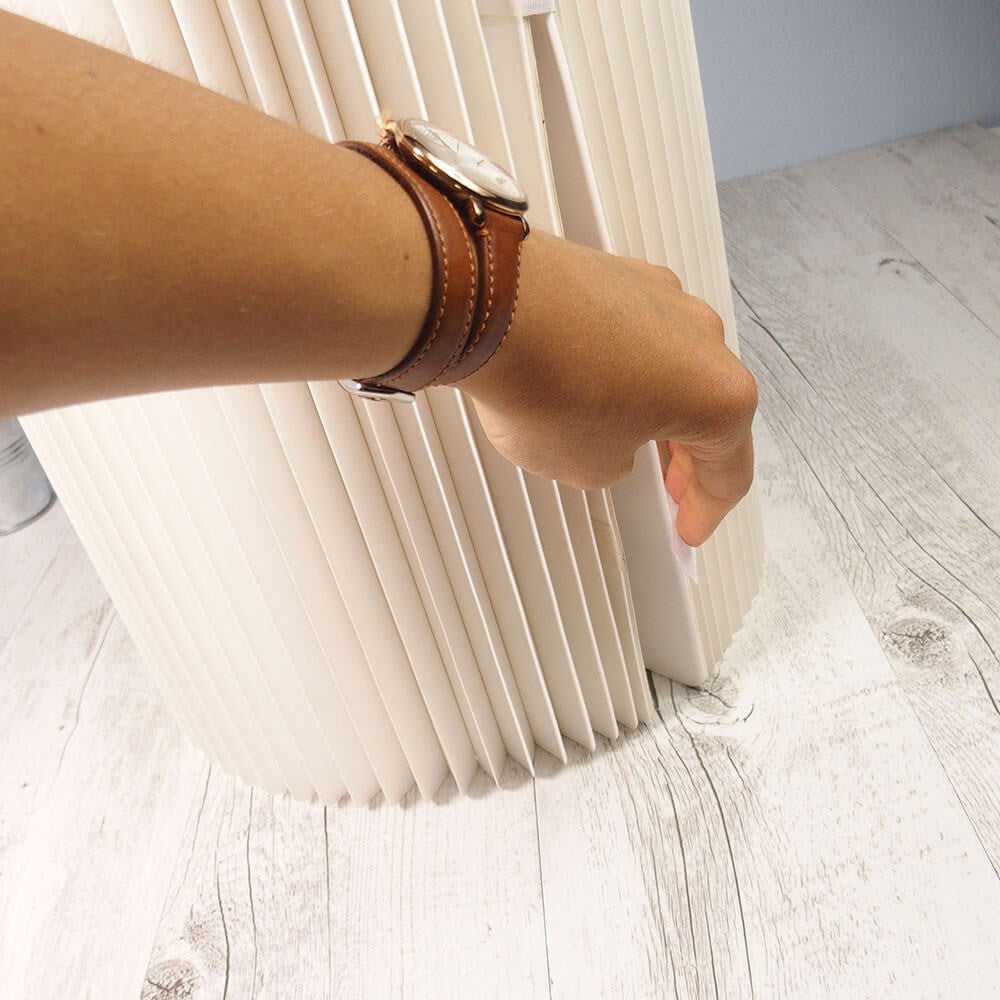 Tabouret en Kraft Pliable 38 cm Blanc - Poufs et Tabourets Originaux
