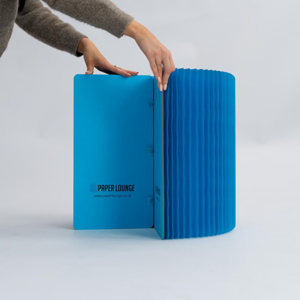 Tabouret en Kraft Pliable 28 cm Bleu - Poufs et Tabourets Originaux