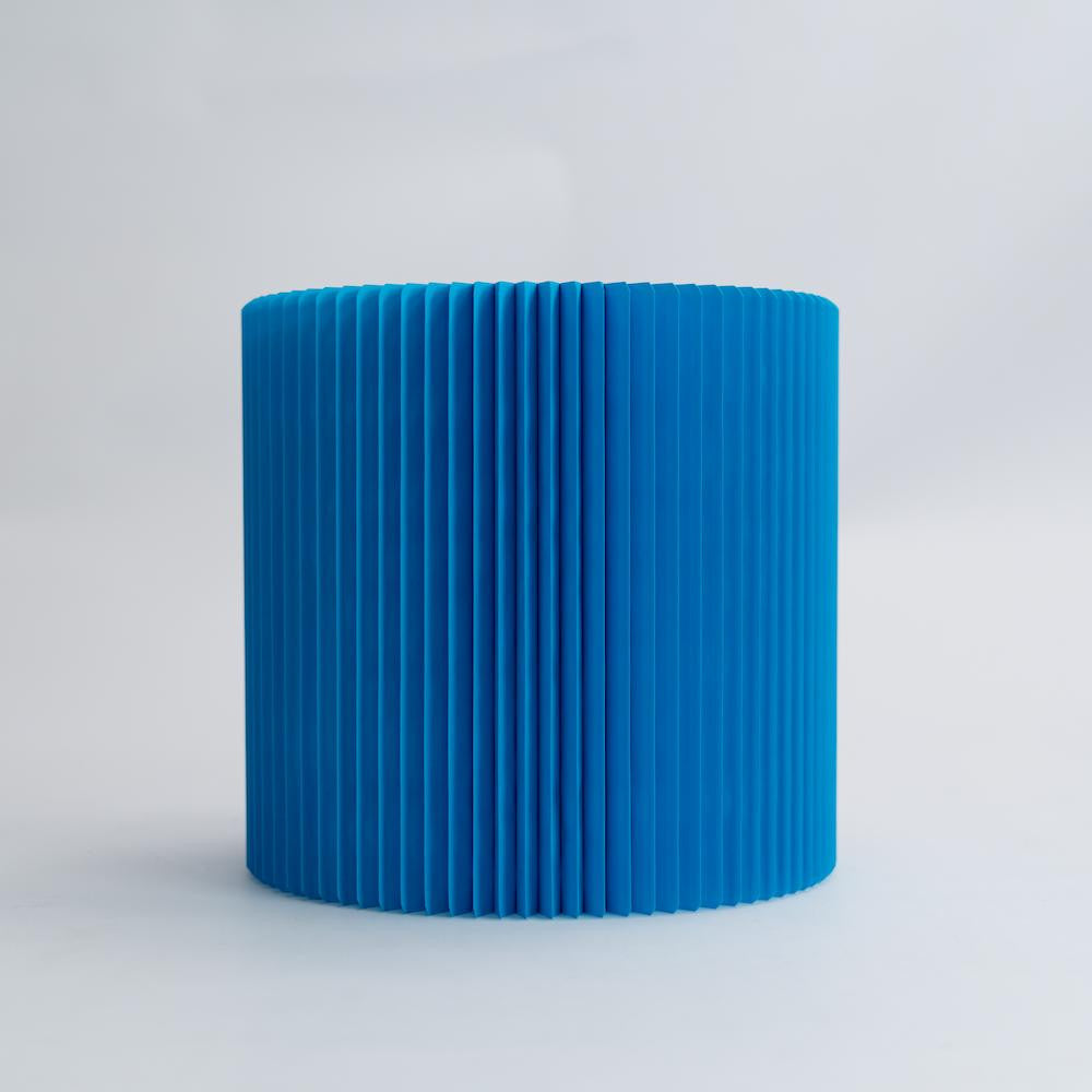 Tabouret en Kraft Pliable 28 cm Bleu - Poufs et Tabourets Originaux