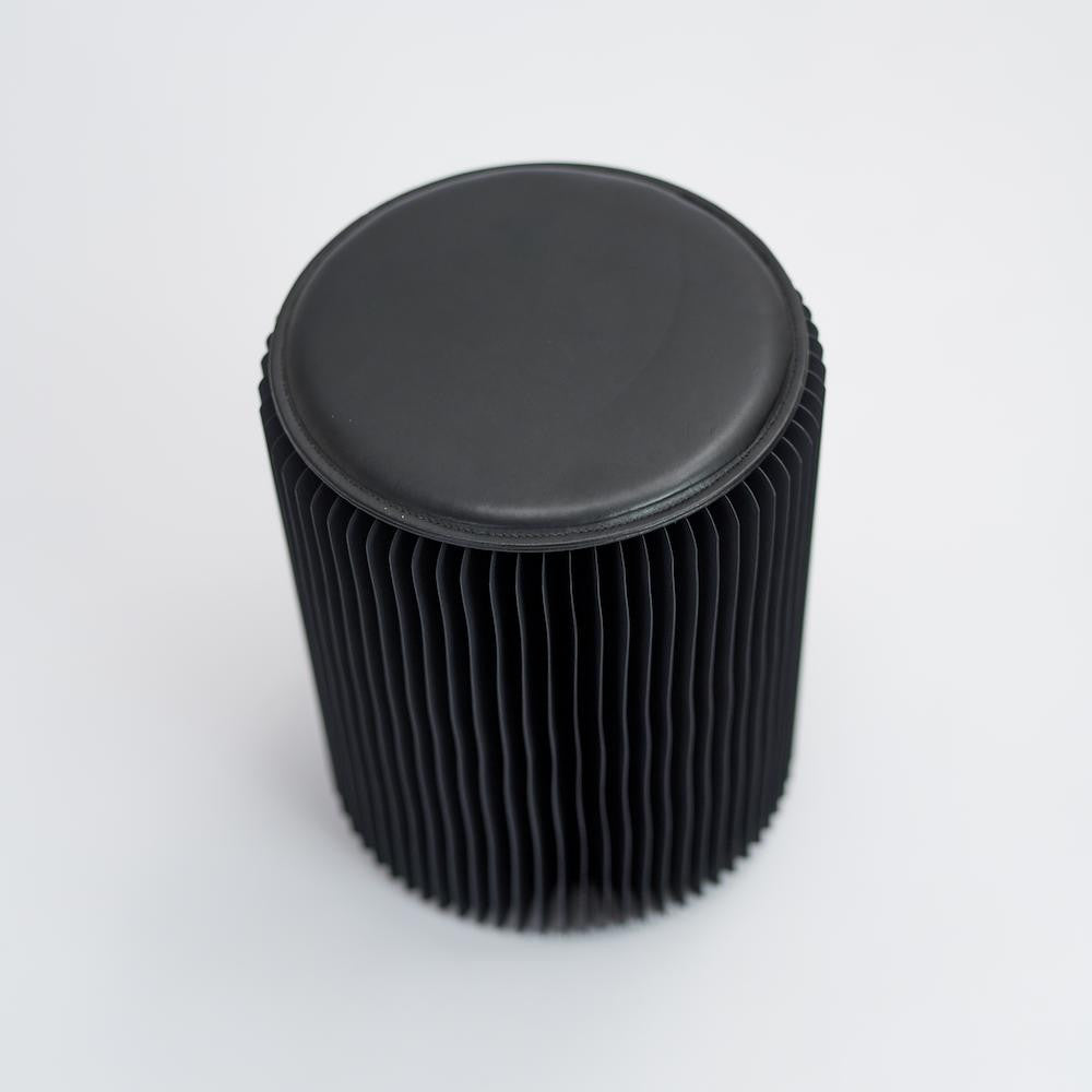 Tabouret en Kraft Pliable 38 cm Noir - Poufs et Tabourets Originaux