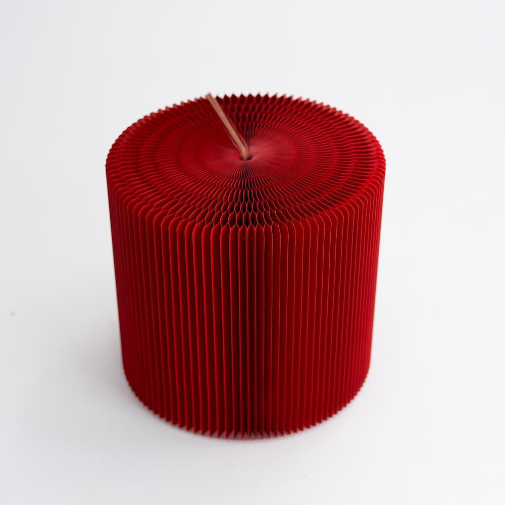 Tabouret en Kraft Pliable 28 cm Rouge - Poufs et Tabourets Originaux
