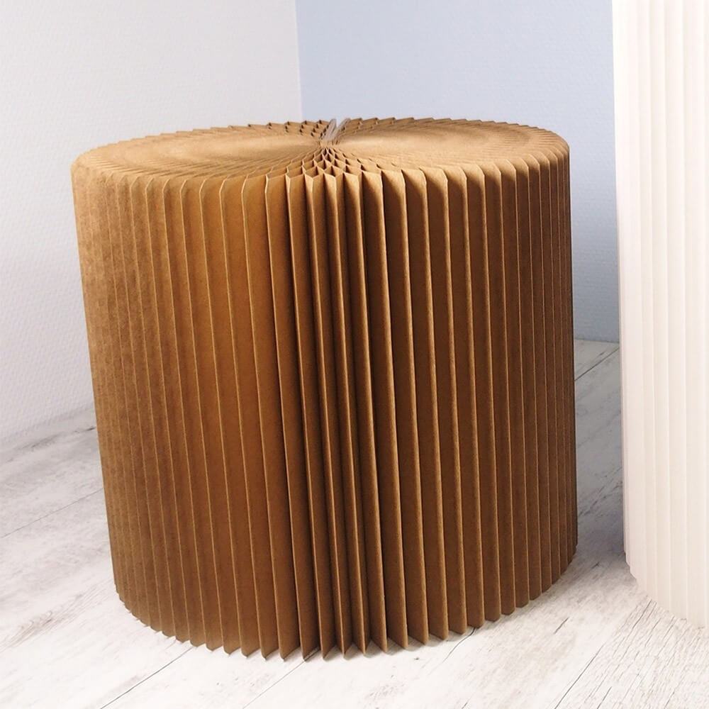 Tabouret en Kraft Pliable 28 cm - Poufs et Tabourets Originaux CadoMaestro