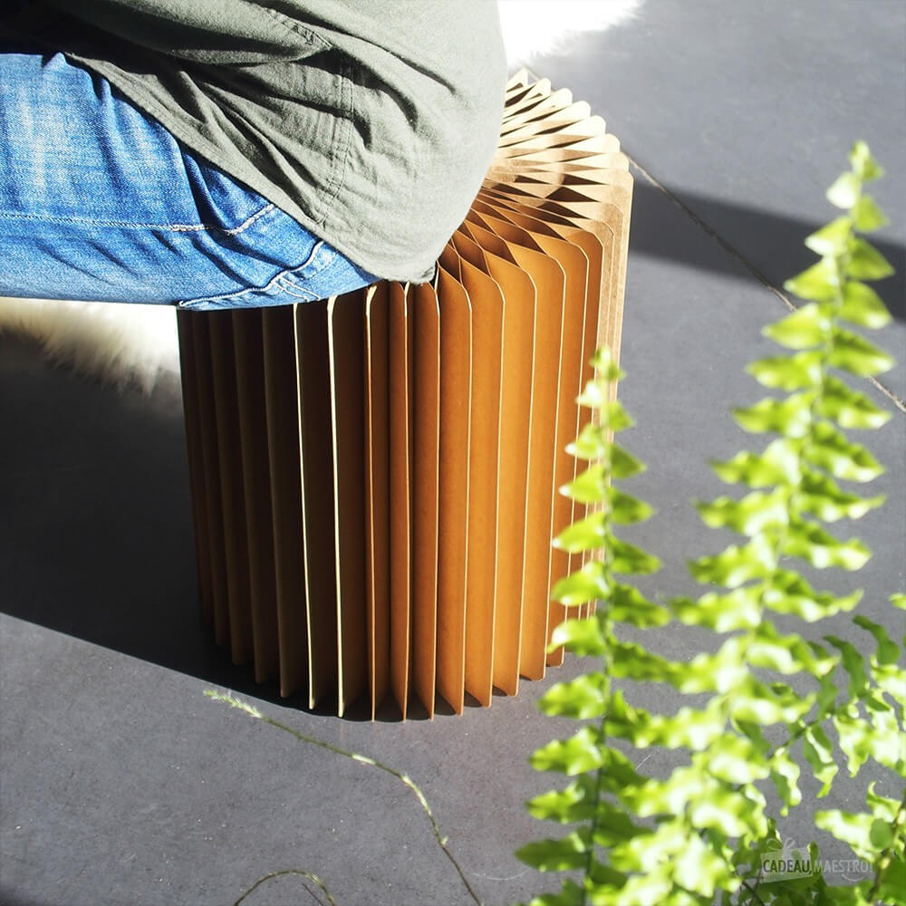Tabouret en Kraft Pliable 38 cm - Poufs et Tabourets Originaux CadoMaestro