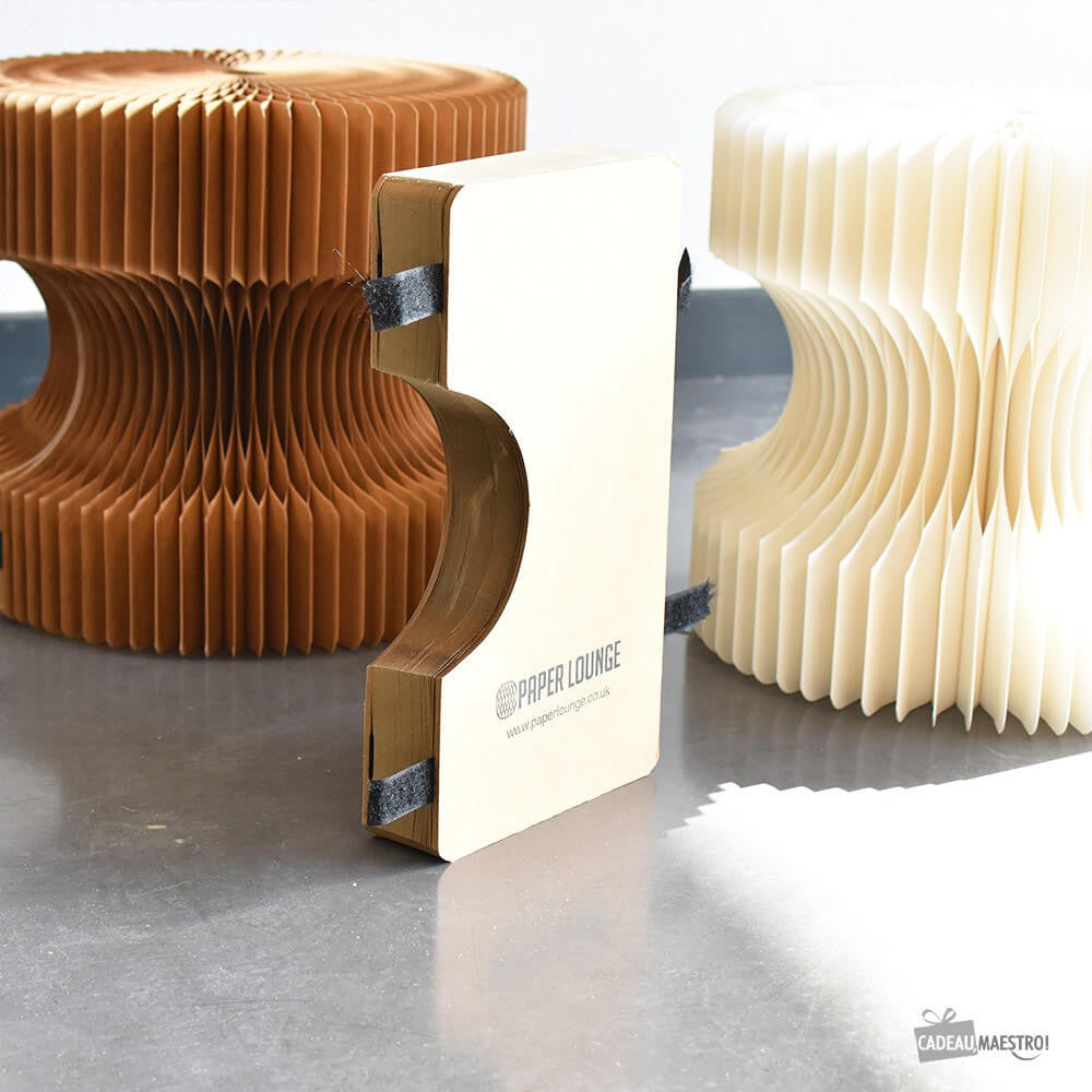 Tabouret Réversible en Kraft Pliable 28 cm - Poufs et Tabourets Originaux