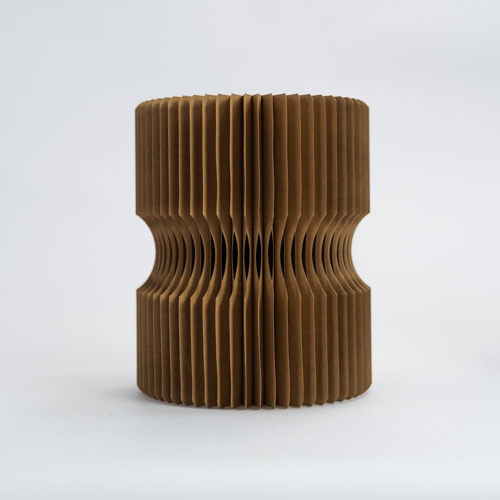 Tabouret Réversible en Kraft Pliable 38 cm - Poufs et Tabourets Originaux