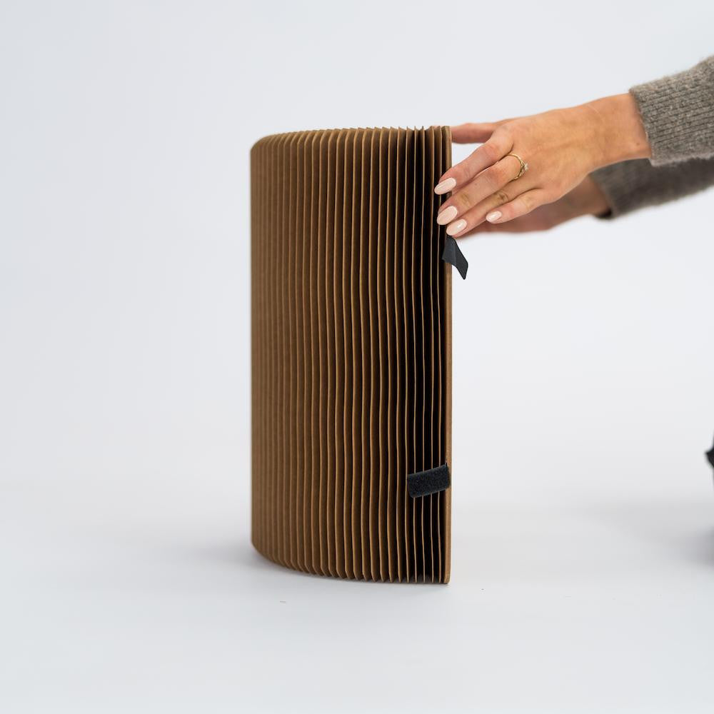 Tabouret Réversible en Kraft Pliable 38 cm - Poufs et Tabourets Originaux