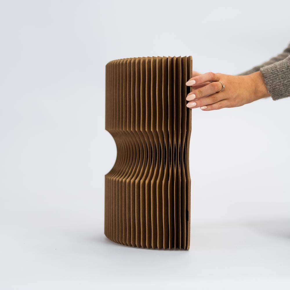 Tabouret Réversible en Kraft Pliable 38 cm - Poufs et Tabourets Originaux