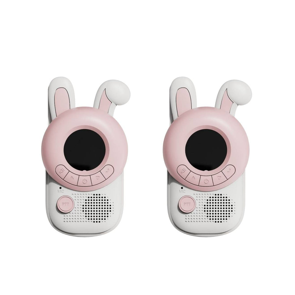 Talkie-walkie lapin blanc, rose