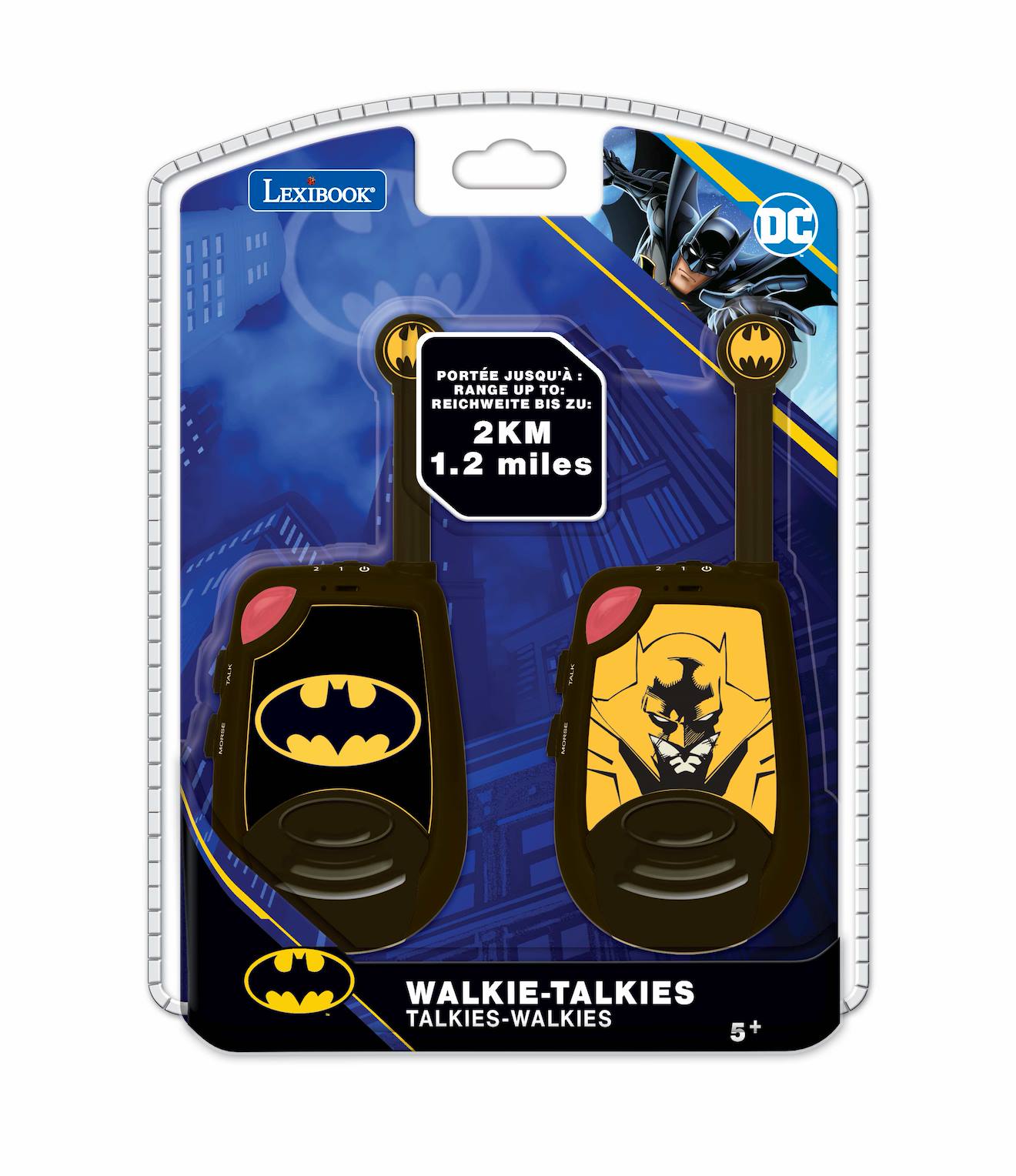 Talkie-walkies Batman portée 2km fonction morse multicolore