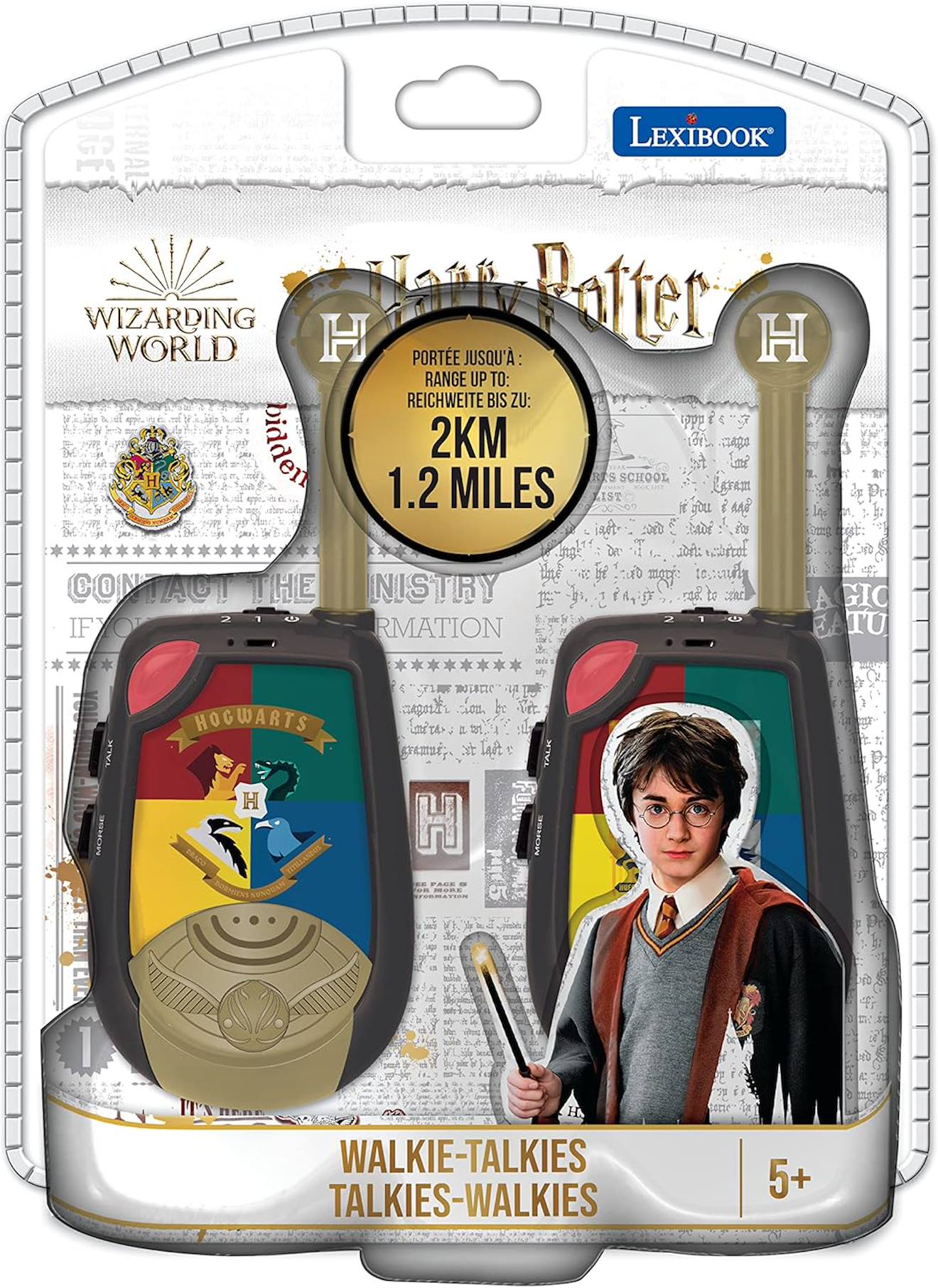 Talkie-walkies Harry Potter portée 2km fonction morse multicolore