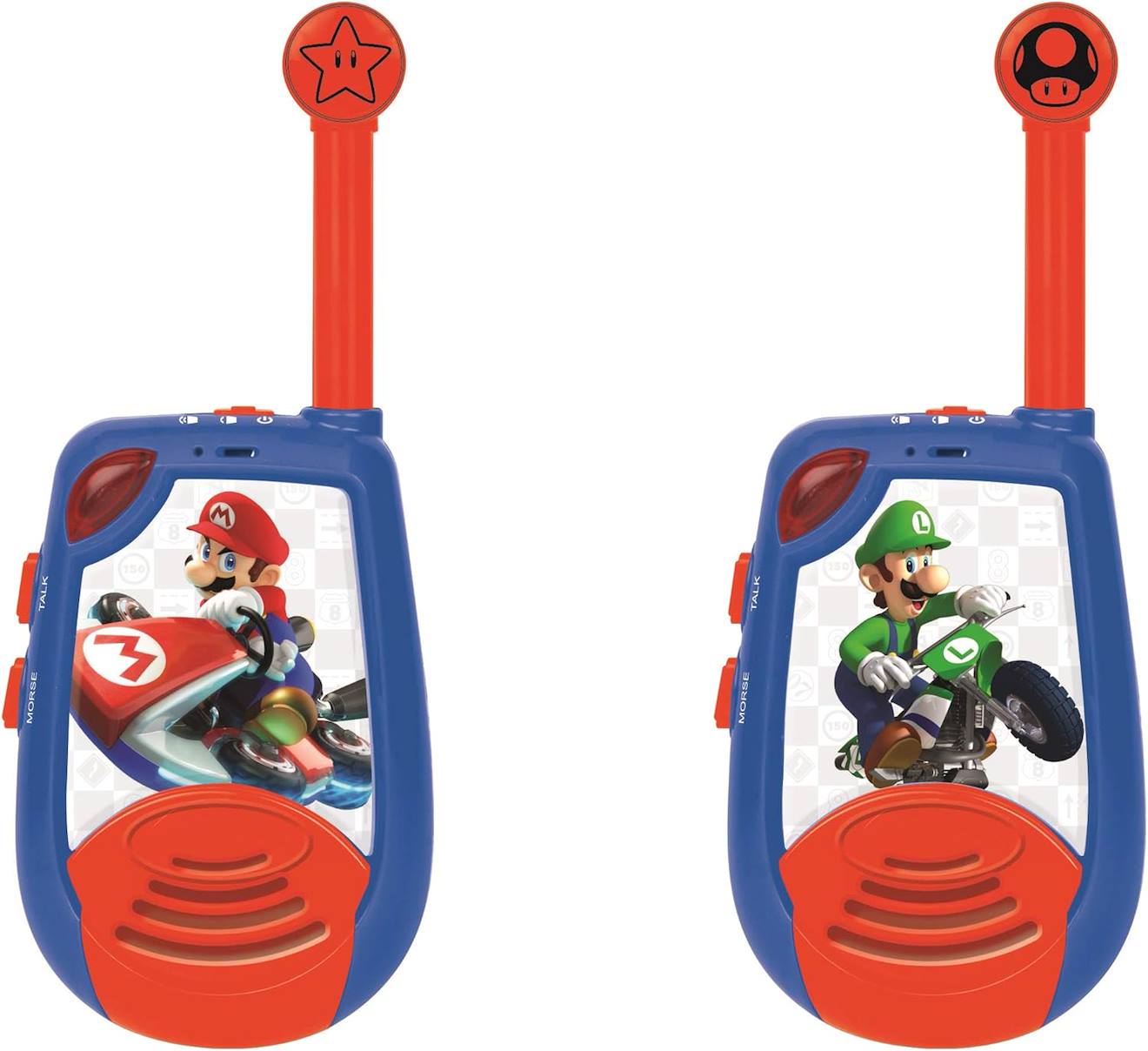 Talkie-walkies Mario Kart portée 2km fonction morse multicolore