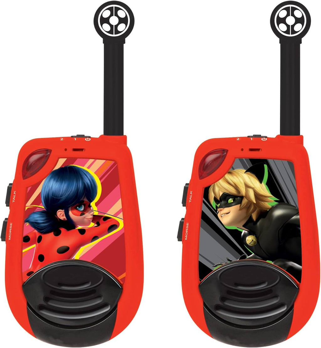 Talkie-walkies miraculous portée 2km lumineux, clip ceinture, à piles multicolore