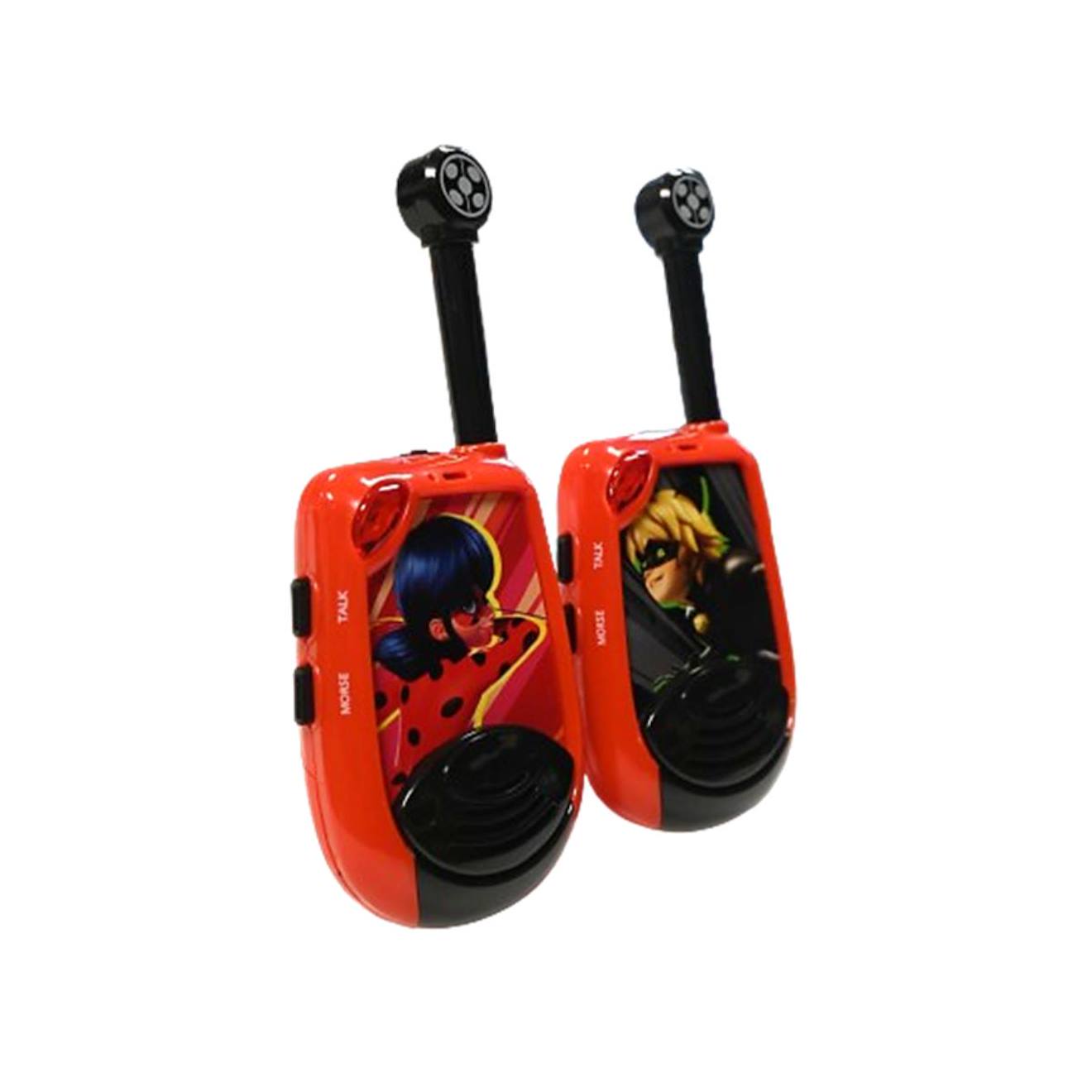Talkie-walkies miraculous portée 2km lumineux, clip ceinture, à piles multicolore