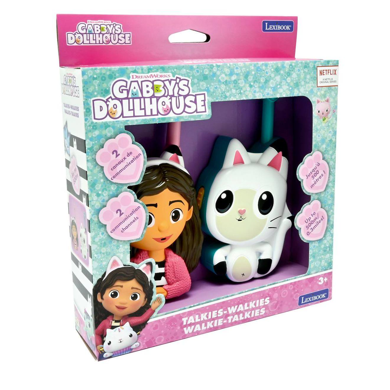 Talkies-walkies Gabby et la Maison Magique 3D, portée jusqu'à 500 mètres multicolore