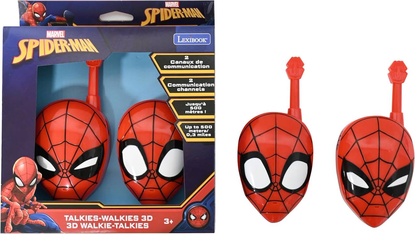 Talkies-walkies Spiderman 3D, jusqu'à 200m multicolore