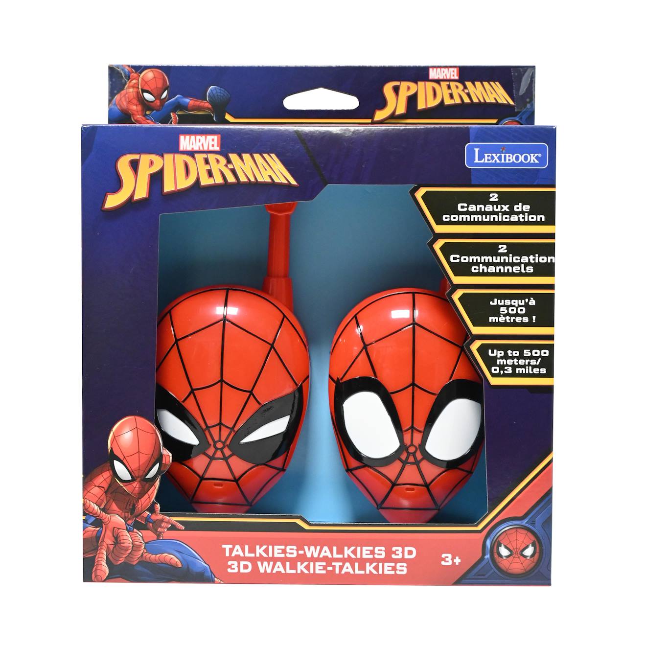 Talkies-walkies Spiderman 3D, jusqu'à 200m multicolore