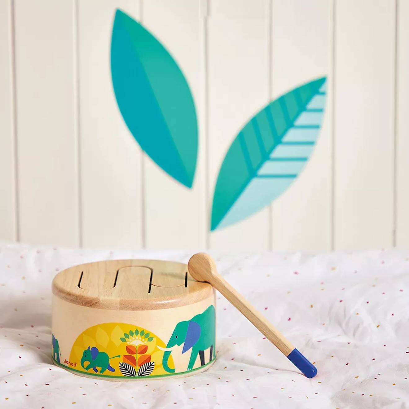 Tambour en bois FSC - gioia multicolore