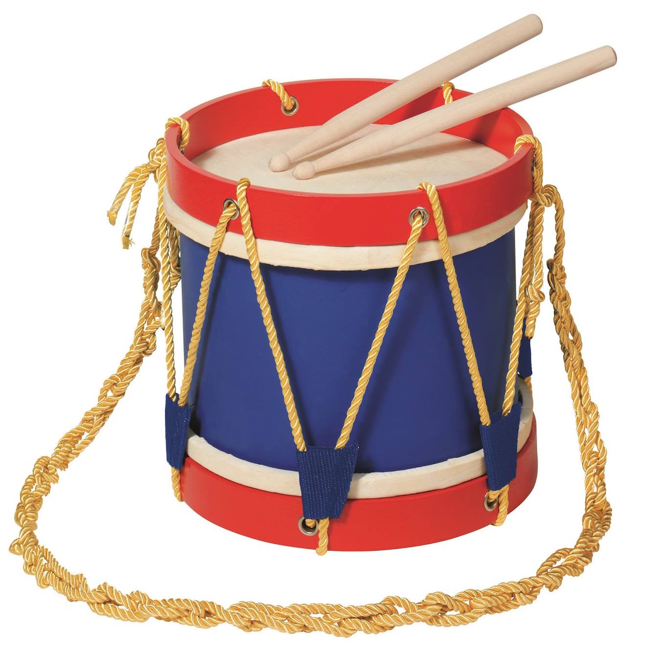 Tambour en bois bleu