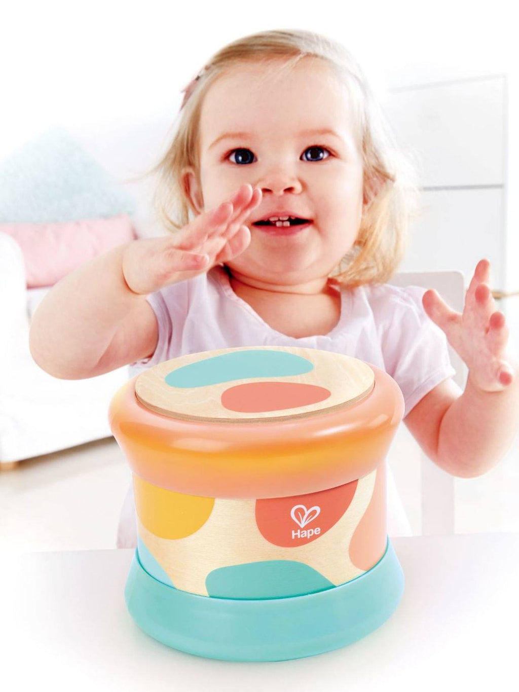 Tambour pour bébé corail