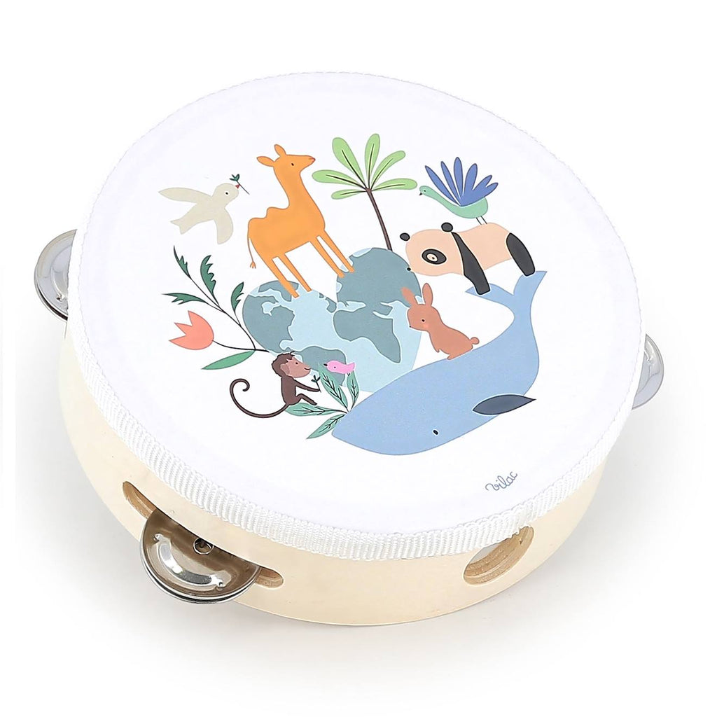Tambourin animaux du monde sarah betz blanc