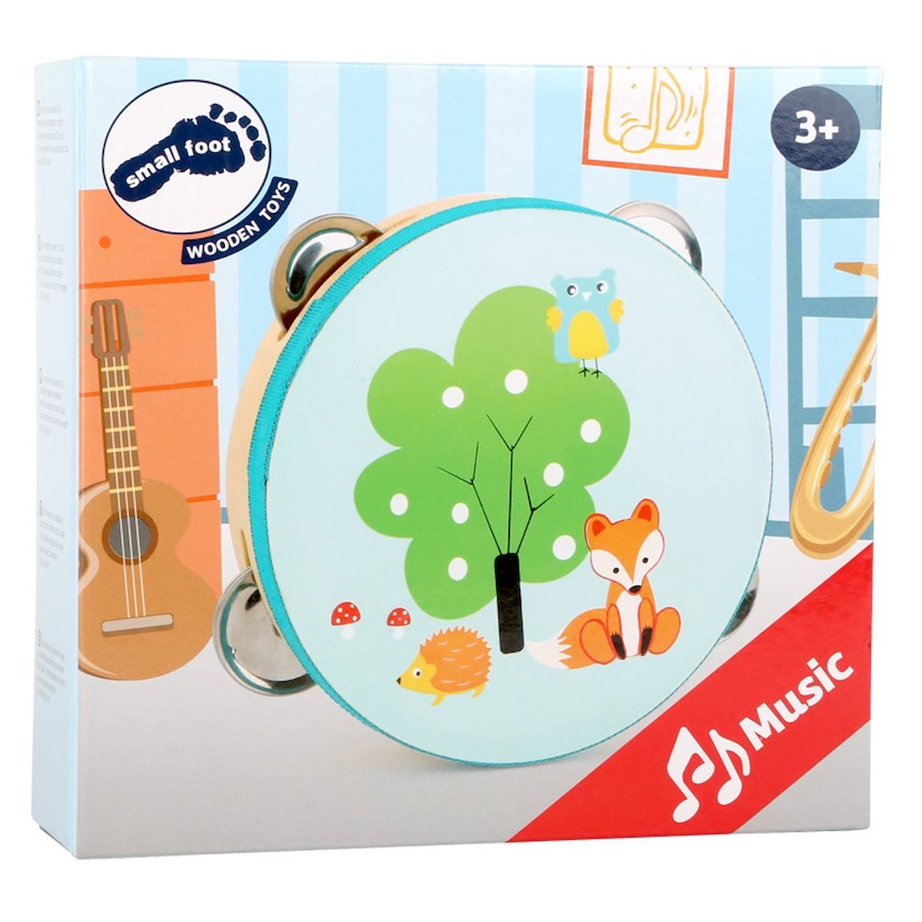 Tambourin petit renard beige