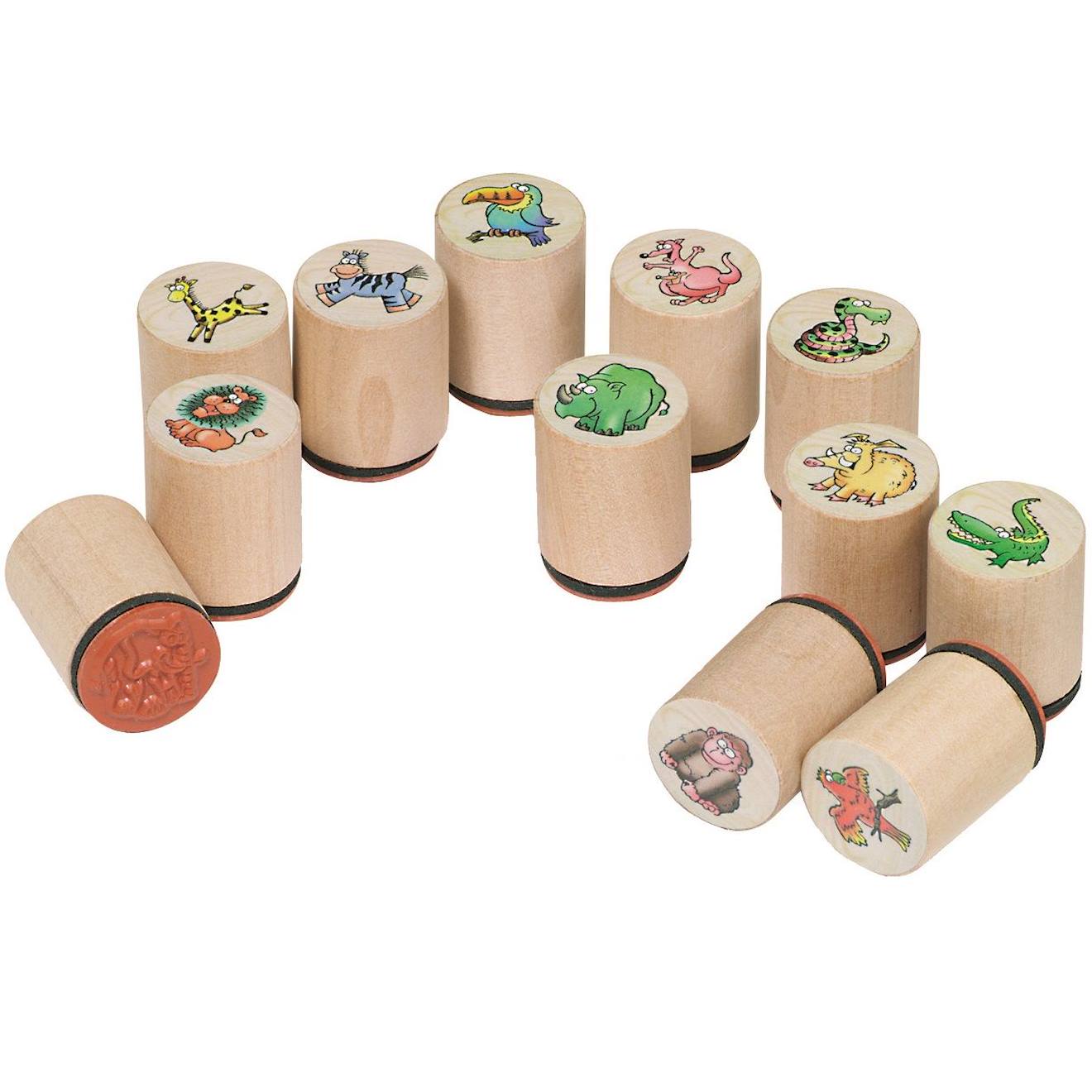 Tampons encreurs animaux beige