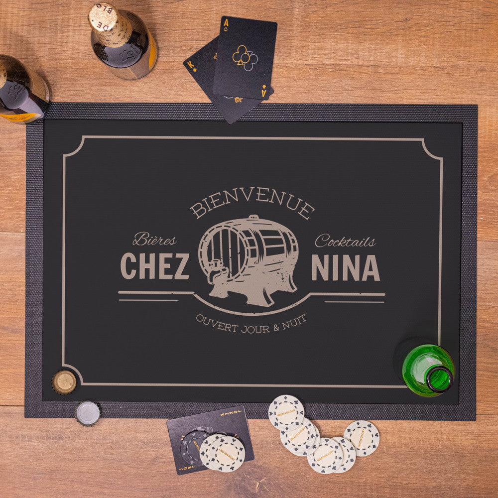 Tapis de Bar à Personnaliser Format 35 x 50 cm - Apéro Original
