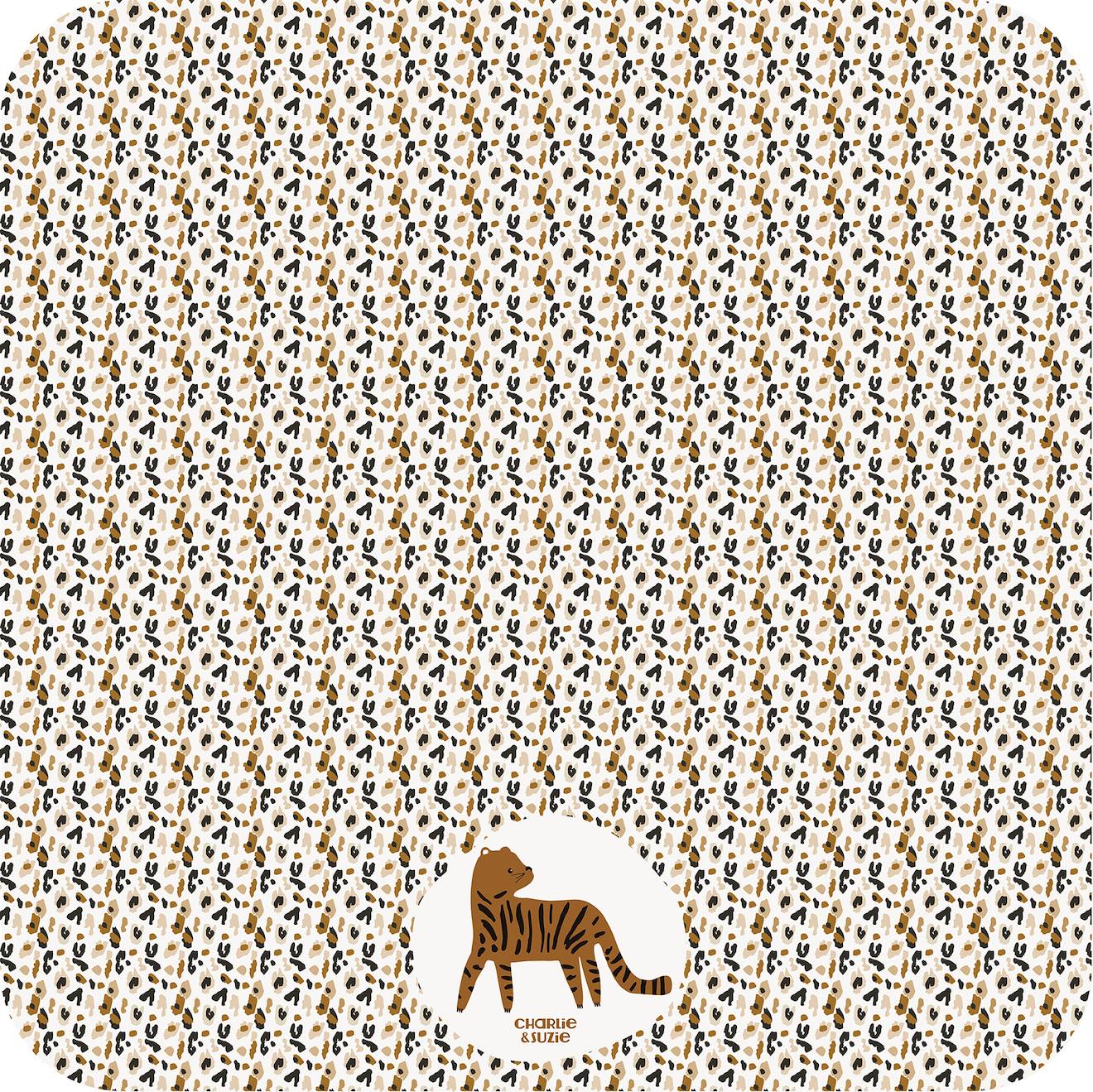 Tapis carré motif savana graou multicolo
