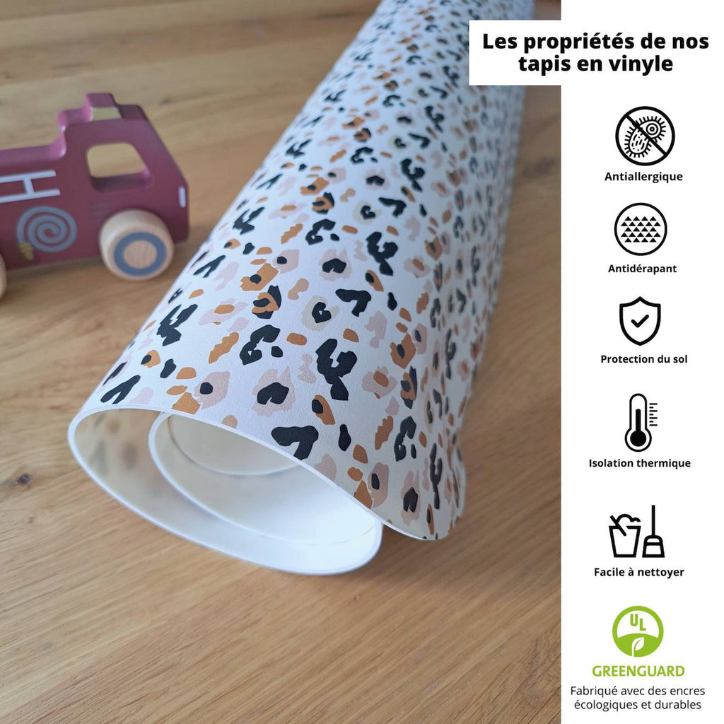 Tapis carré motif savana graou multicolo