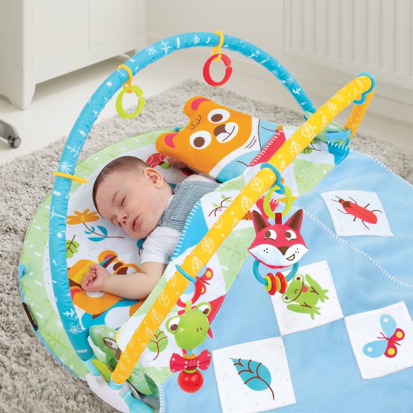 Tapis d'activités play ‘n' nap gymotion multicolor