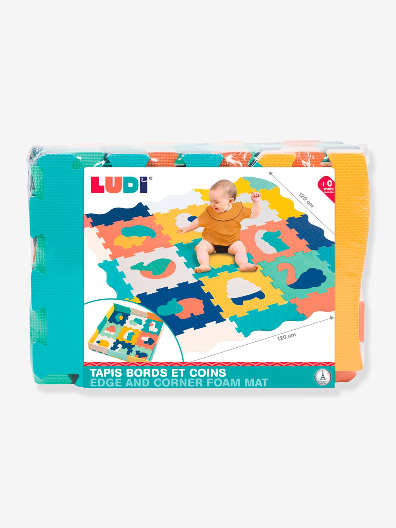 Tapis dalles bords et coins multicolore