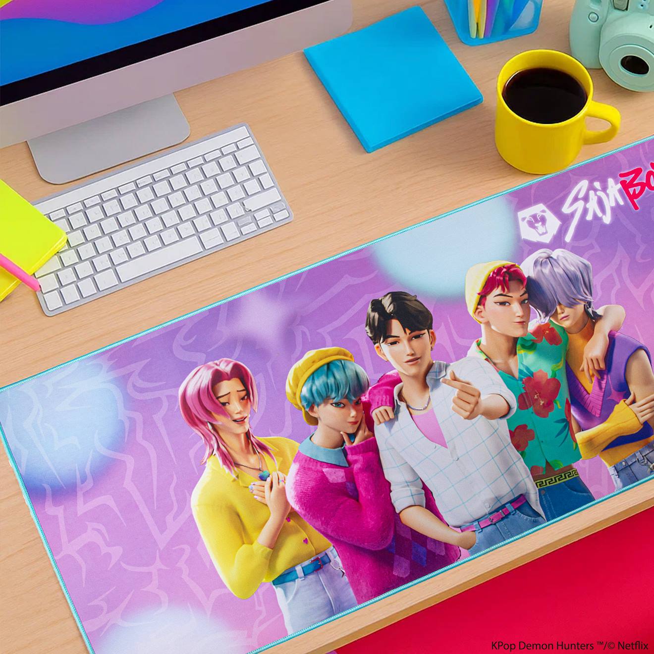 Tapis de Bureau Saja Boys - KPop Demon Hunters Multicolore