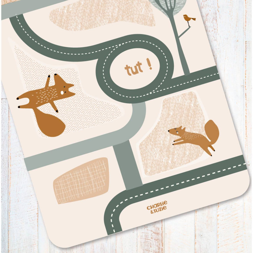 Tapis de jeu route edgar le renard multicolore