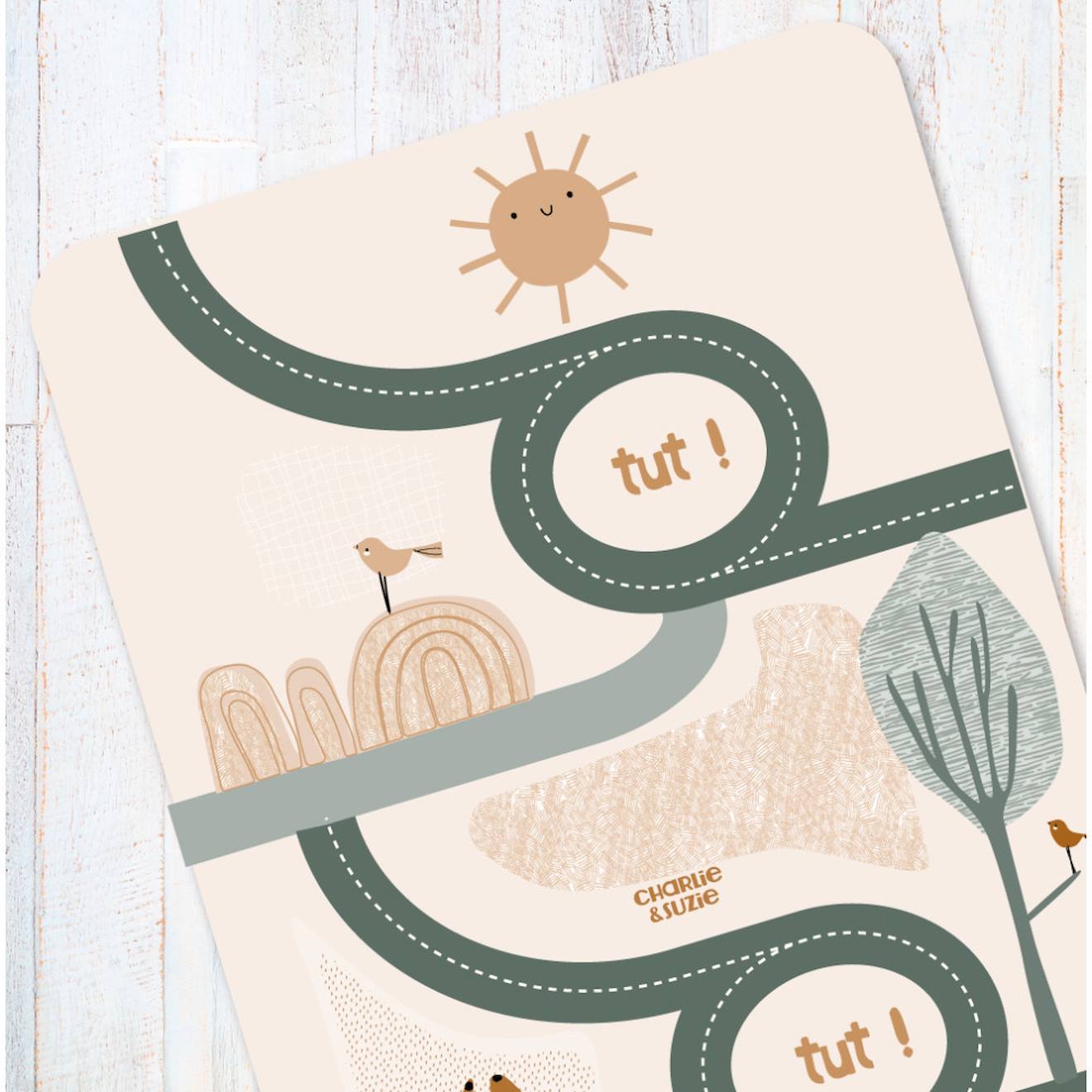 Tapis de jeu route edgar le renard multicolore