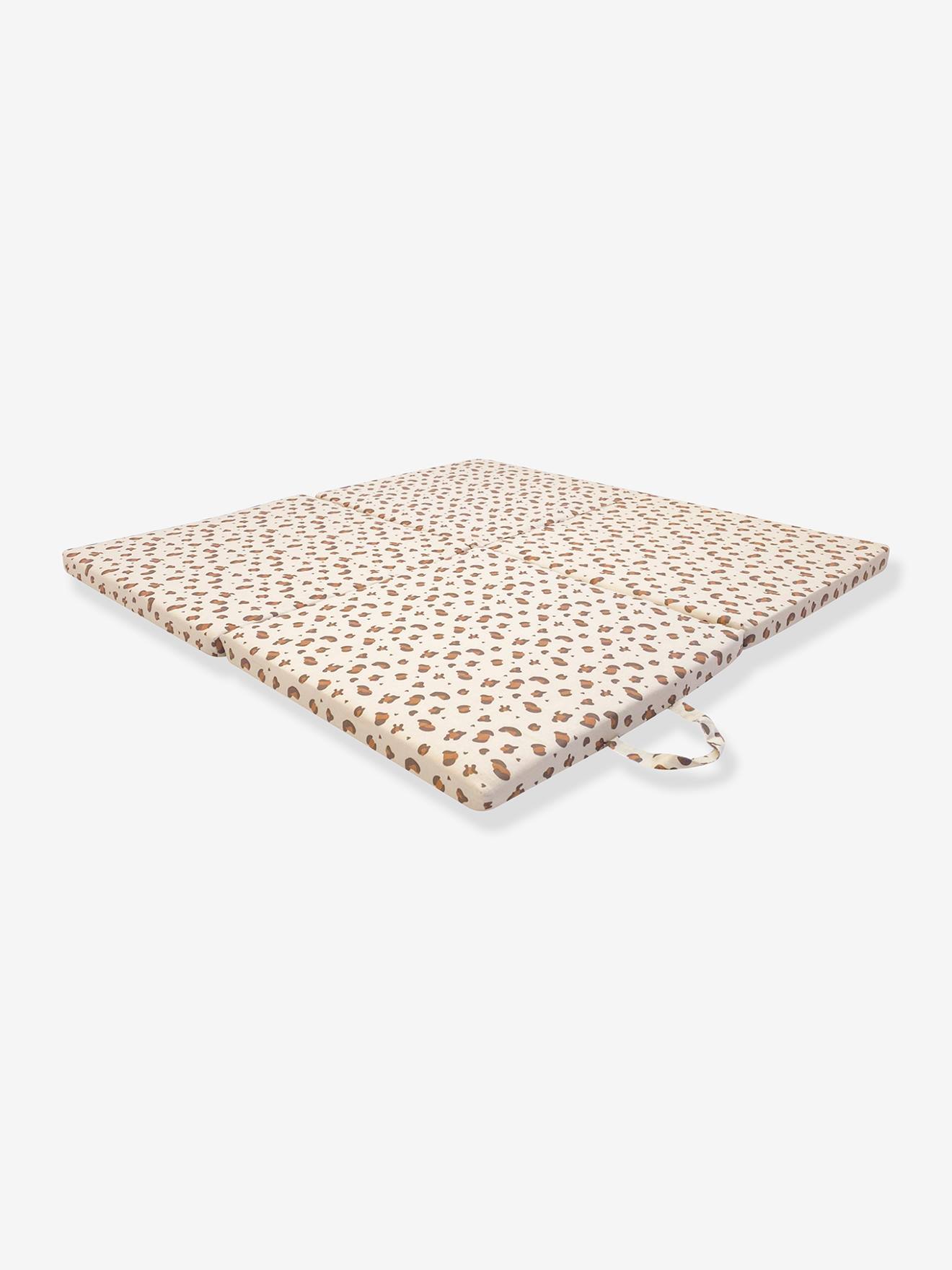 Tapis de motricité leopard beige imprimé