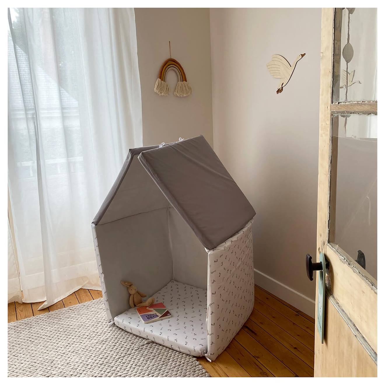 Tapis de motricité XL évolutif 5 en 1 lapins