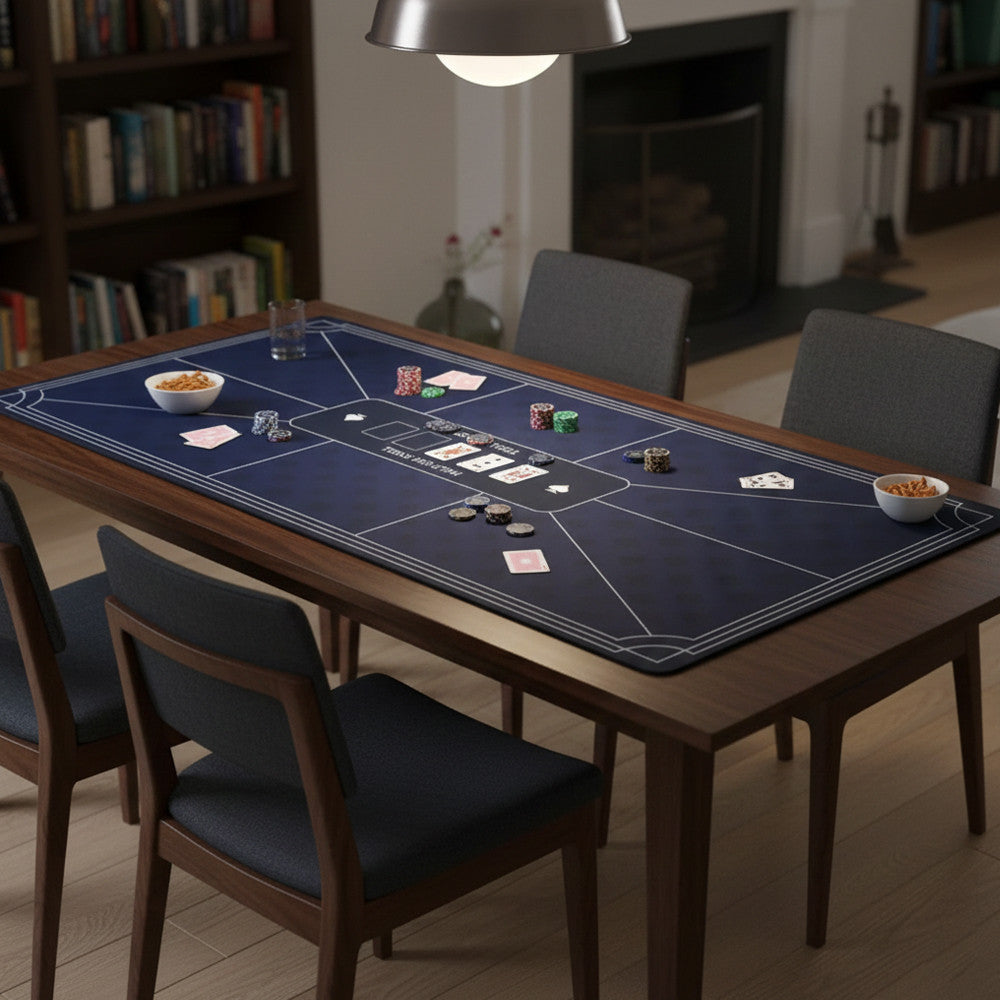 Tapis de Poker Géant Bleu - Poker