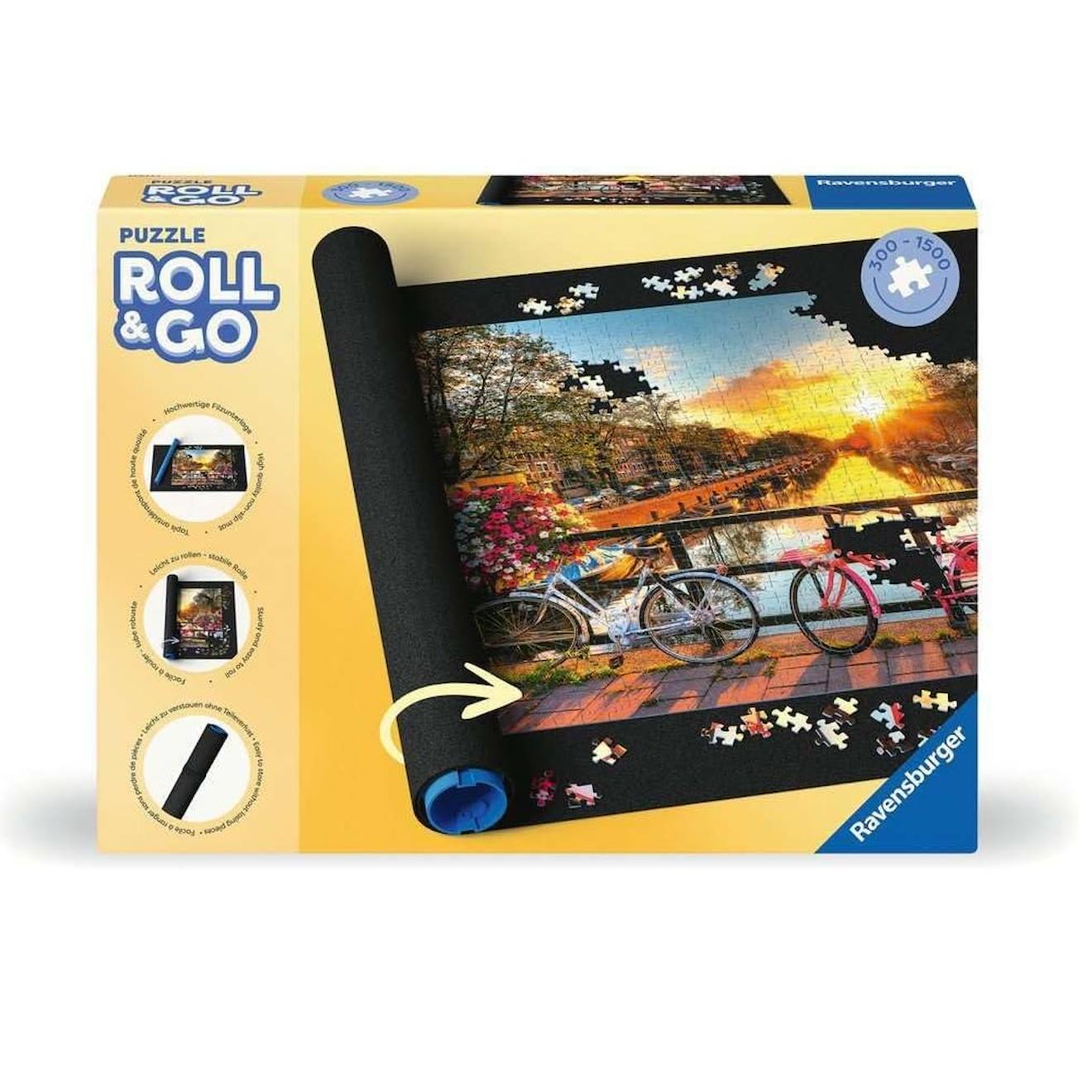 Tapis de puzzle 300 à 1500 pièces noir