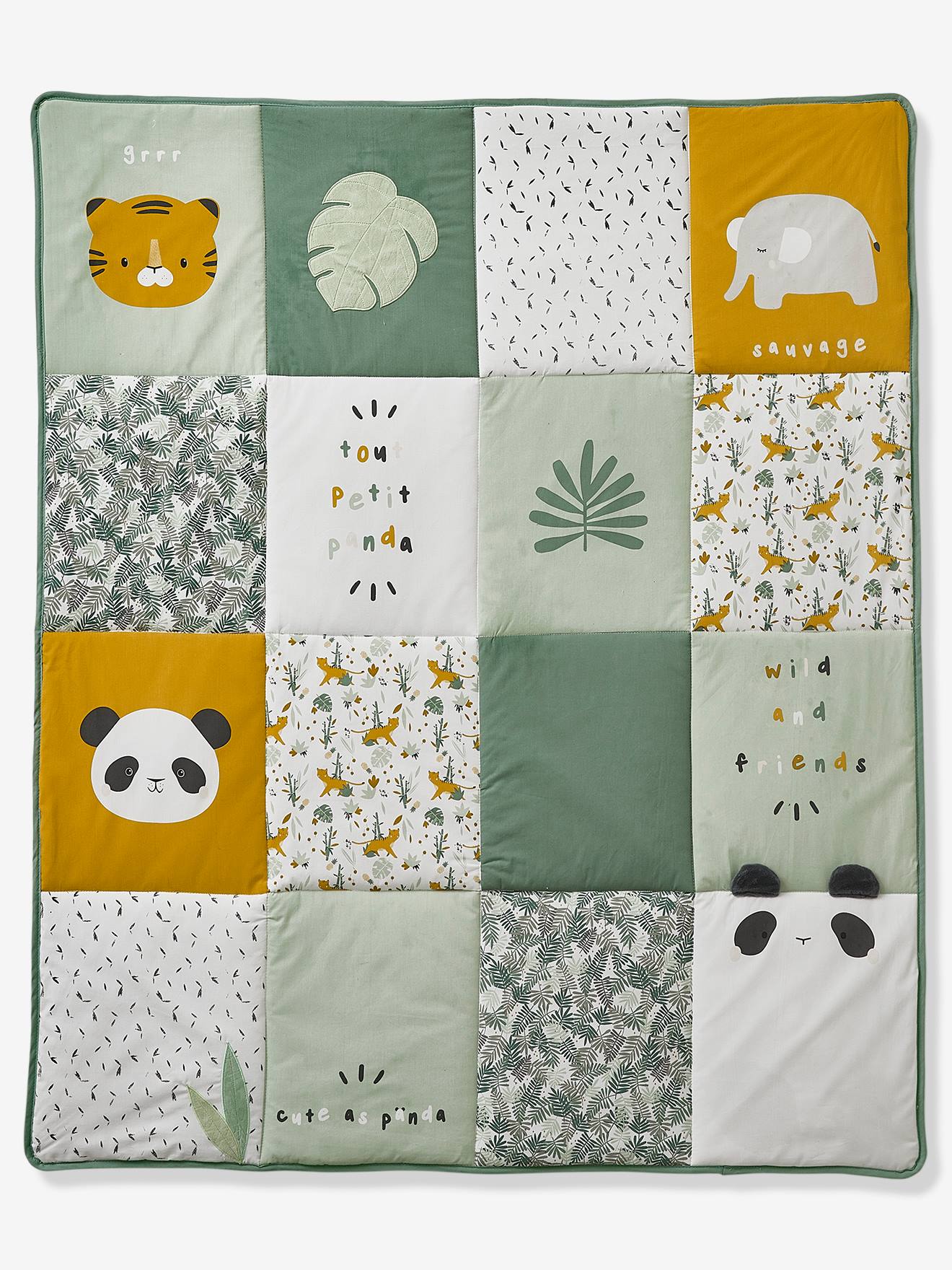 Tapis de sol / fond de parc patchwork hanoï multicolore