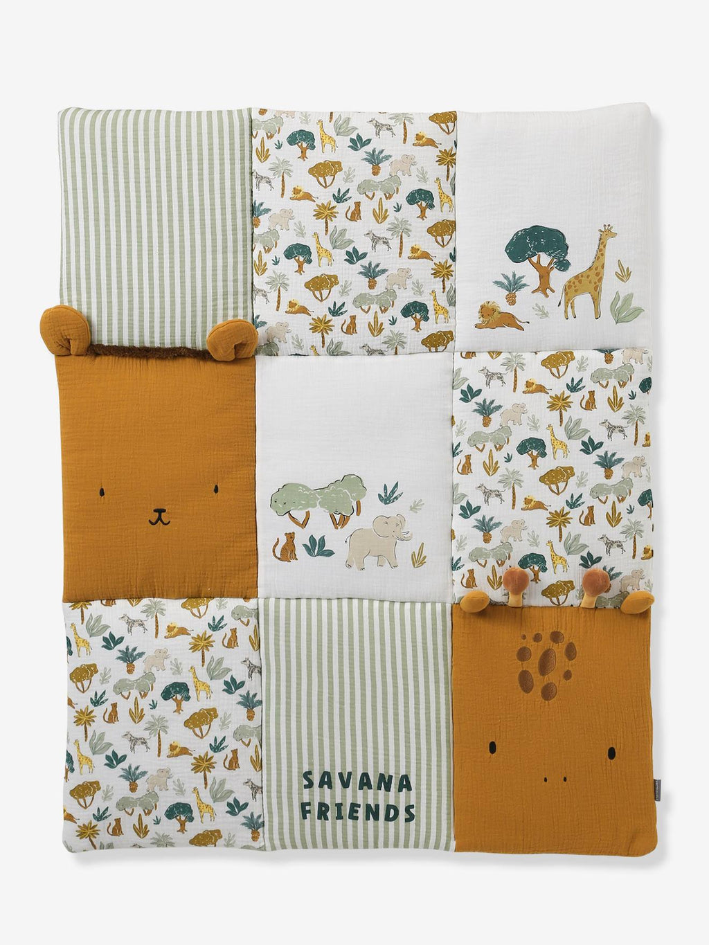 Tapis de sol / fond de parc patchwork savana multicolore
