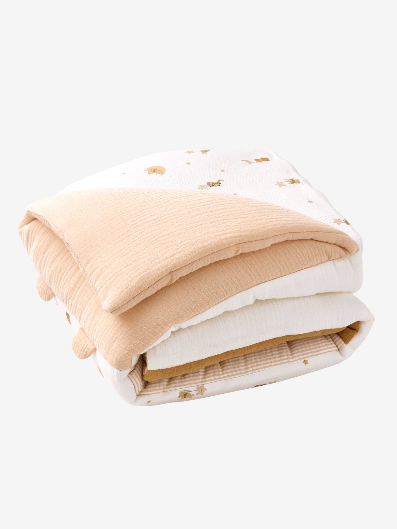 Tapis de sol patchwork coton beige