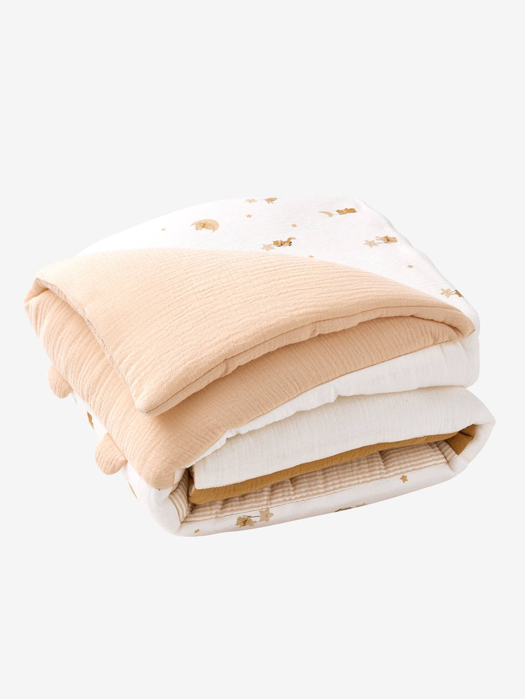 Tapis de sol patchwork coton beige