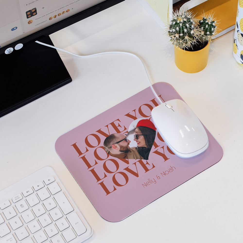 Tapis de Souris Love à Personnaliser - Tapis de Souris Personnalisé