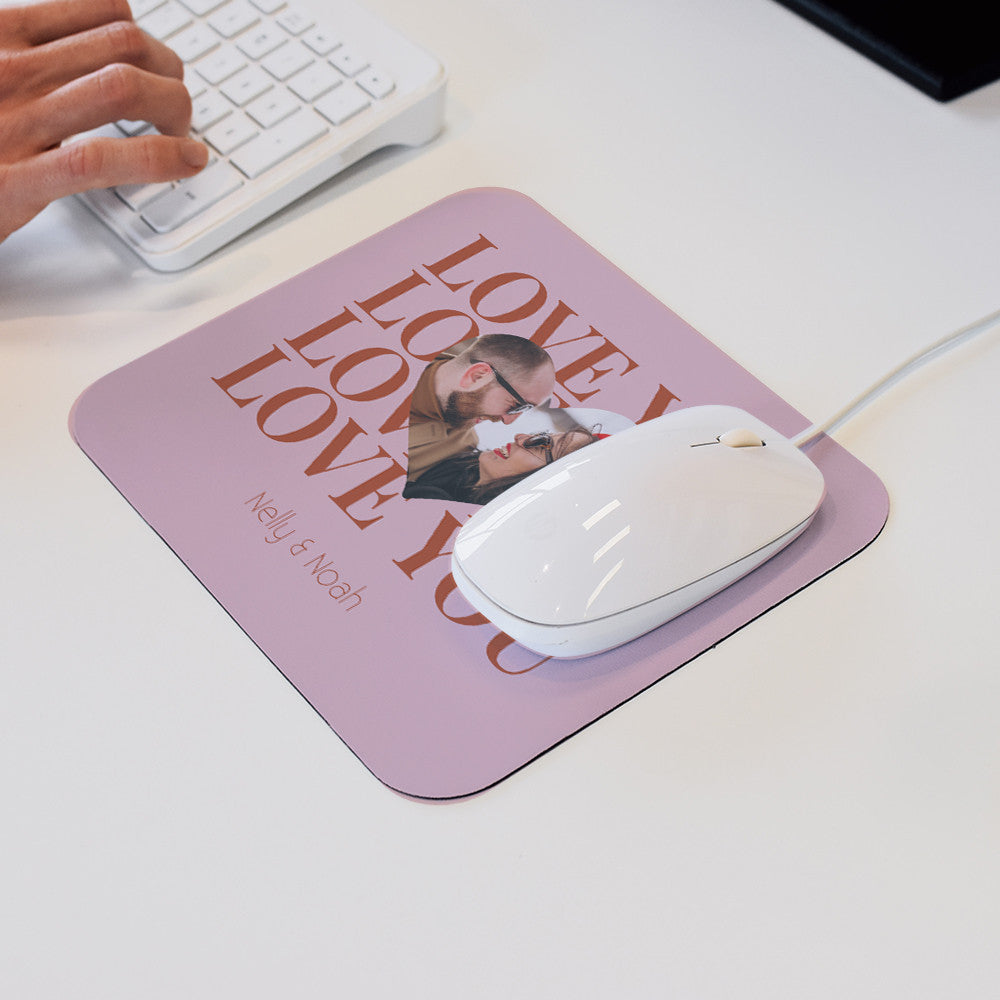 Tapis de Souris Love à Personnaliser - Tapis de Souris Personnalisé