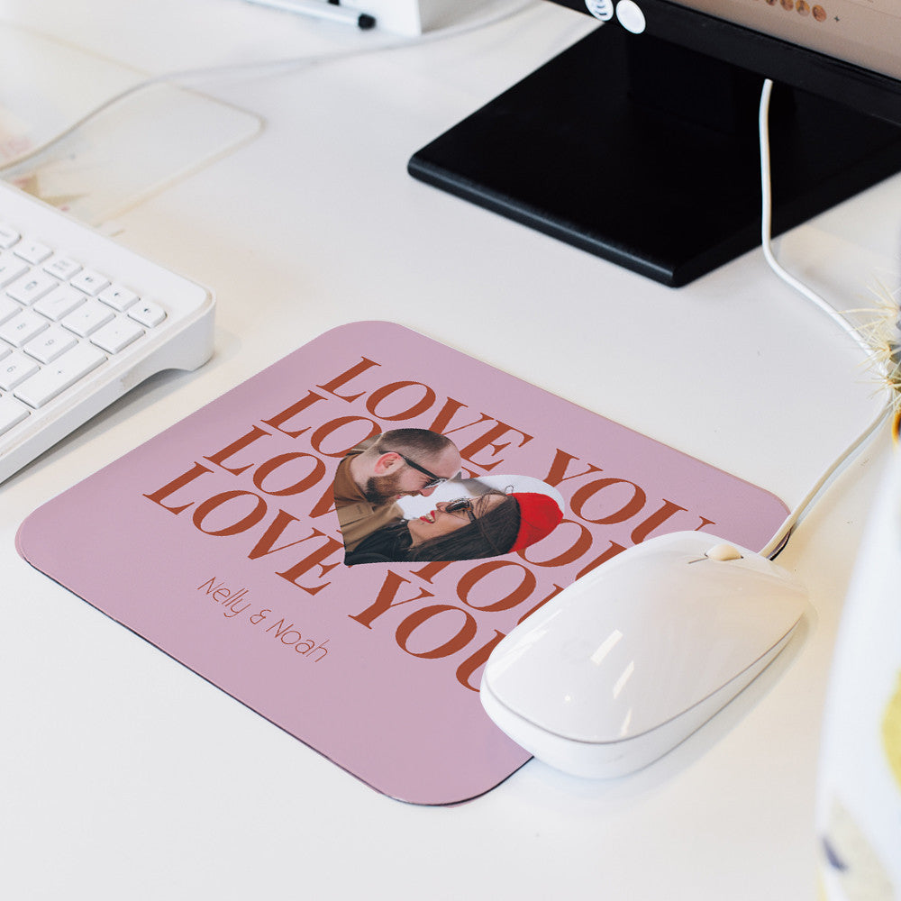 Tapis de Souris Love à Personnaliser - Tapis de Souris Personnalisé
