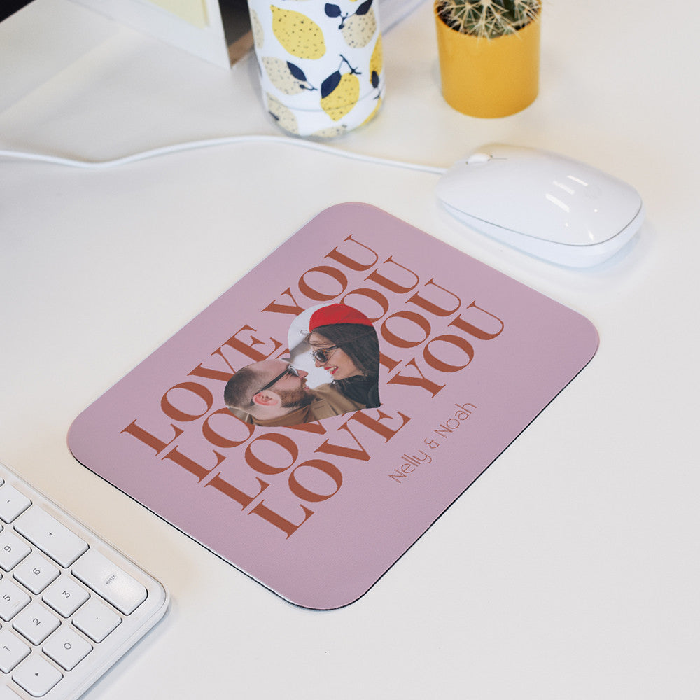 Tapis de Souris Love à Personnaliser - Tapis de Souris Personnalisé