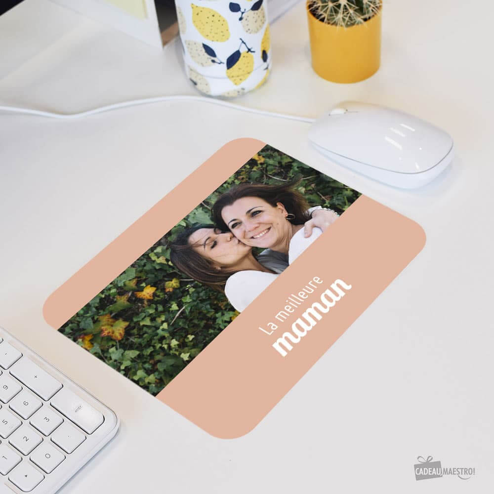 Tapis de Souris Photo Message à Personnaliser - Tapis de Souris Personnalisé