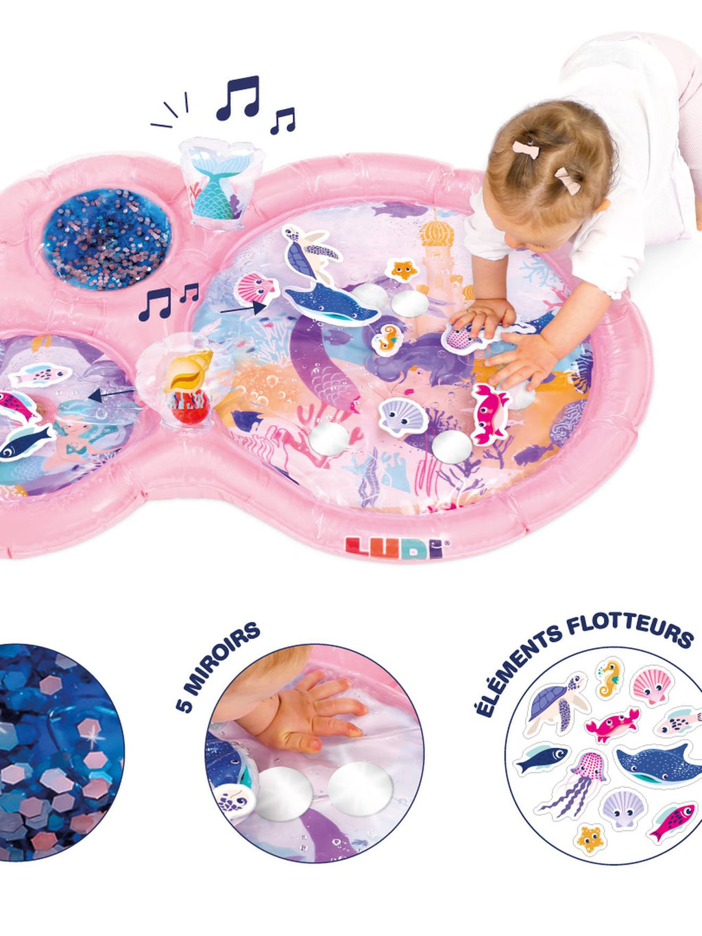 Tapis d'eau marin rose