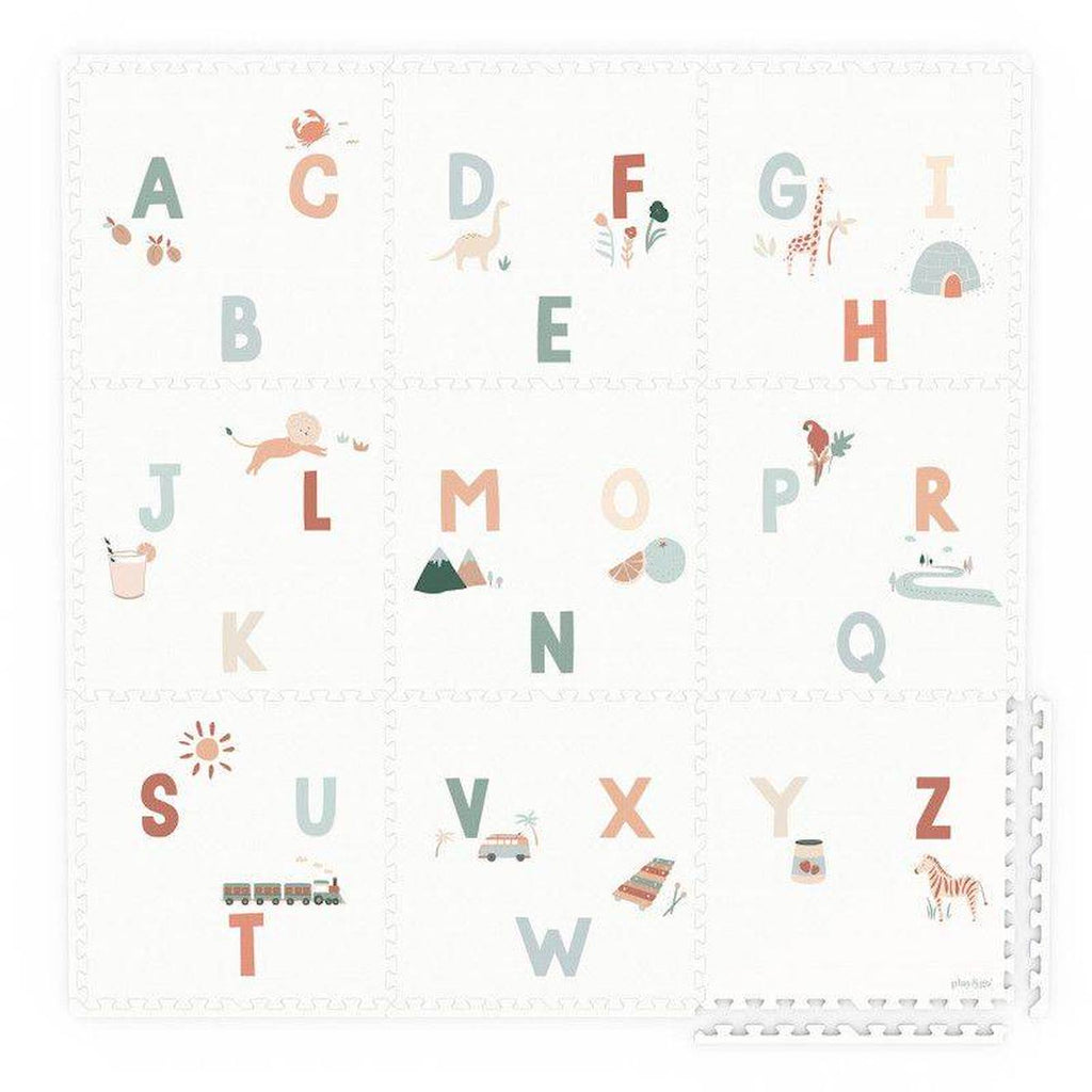 Tapis d'éveil alphabet double face en eva multicolore